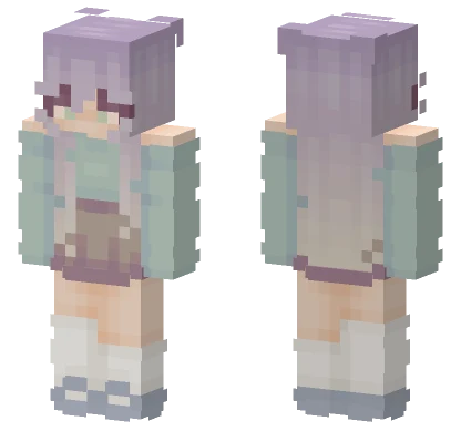 Purple Honey Ombre Hair Minecraft skin