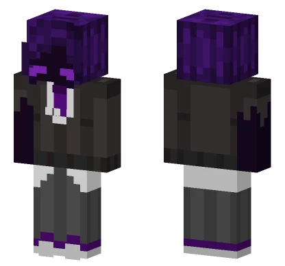 Purple Hooded Figure Minecraft skin