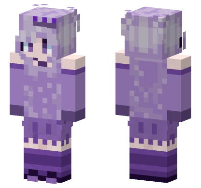 Purple Hooded Figure Minecraft skin