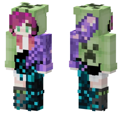 Purple Hooded Figure Minecraft skin