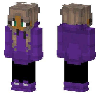 Purple Hooded Figure Minecraft skin