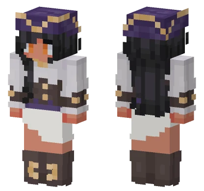 Purple Hooded Figure Minecraft skin