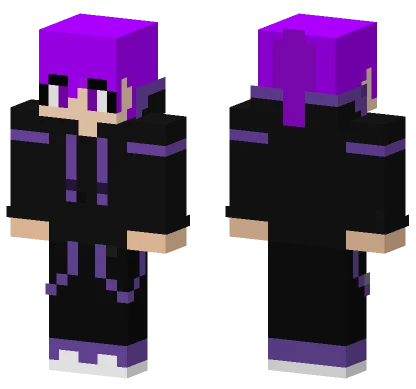 Purple Hooded Figure Minecraft skin
