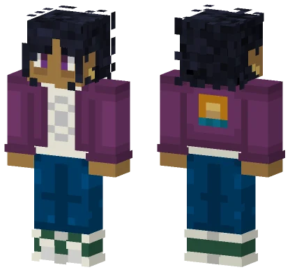 Purple Hooded Figure Minecraft skin