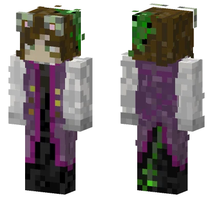 Purple Hooded Figure Minecraft skin
