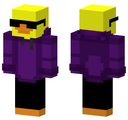 Purple Hoodie Duck Minecraft skin