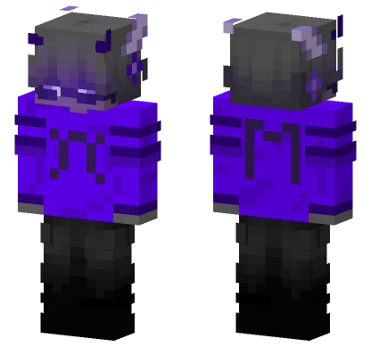 Purple Hoodie Guy Minecraft skin