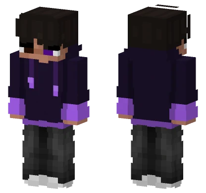 Purple Hoodie Outfit Minecraft skin
