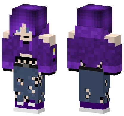 Purple Hoodie Star Pants Minecraft skin