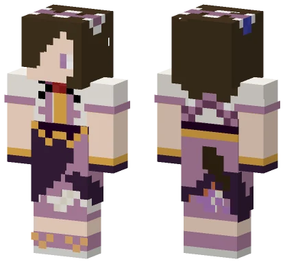 Purple Kimono Girl Minecraft skin