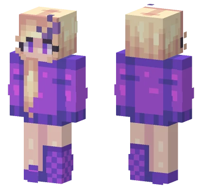 Purple Mage Girl Minecraft skin