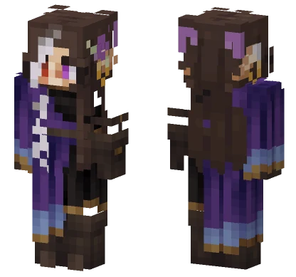 Purple Mage Robes Minecraft skin