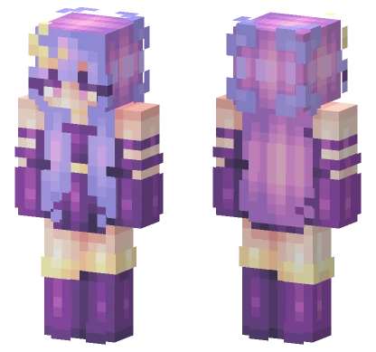 Purple Magical Girl Minecraft skin