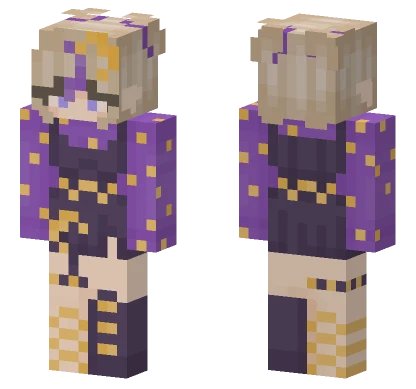 Purple Moon Girl Minecraft skin
