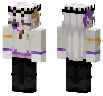 Purple Orange Ram Horns Minecraft skin