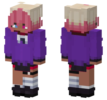 Purple Outfit Girl Minecraft skin