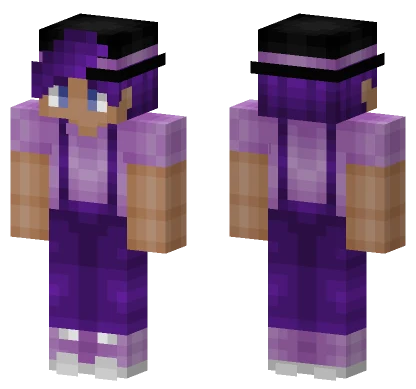 Purple Overalls Witch Minecraft skin
