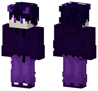 Purple Oversized Clothing Boy Minecraft skin