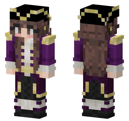 Purple Pirate Girl Minecraft skin