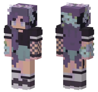 Purple Pixel Character Minecraft skin