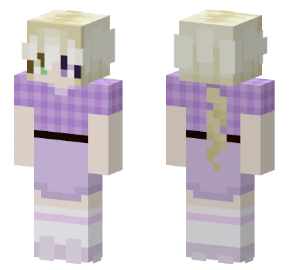 Purple Plaid Girl Minecraft skin