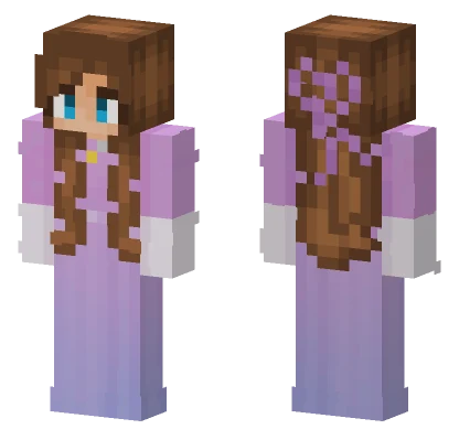 Purple Prom Dress Minecraft skin