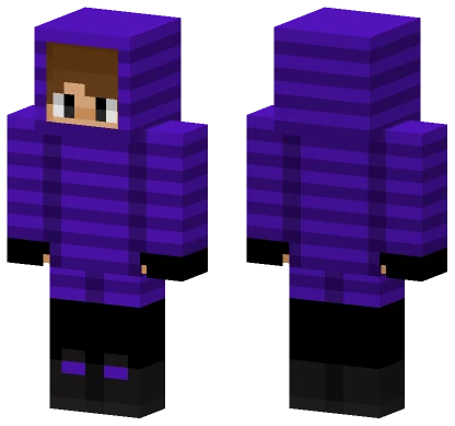 Purple Puff Hood Minecraft skin