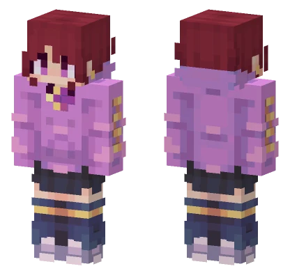 Purple School Uniform Girl Minecraft skin