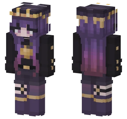 Purple School Uniform Girl Minecraft skin