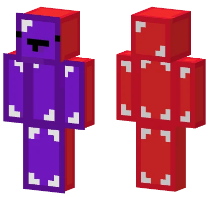 Purple Skeppy Red Back Minecraft skin