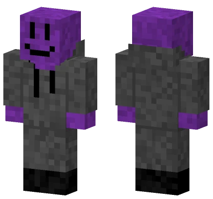 Purple Smiley Face Boy Minecraft skin