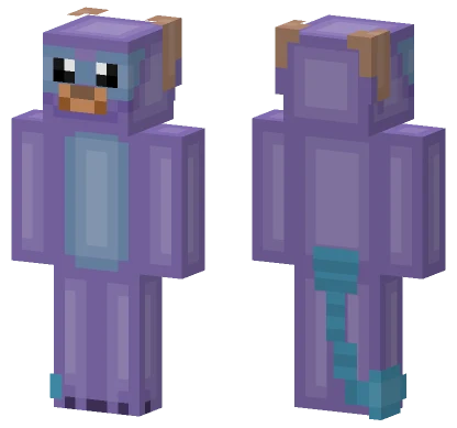 Purple Snowman Character Minecraft skin