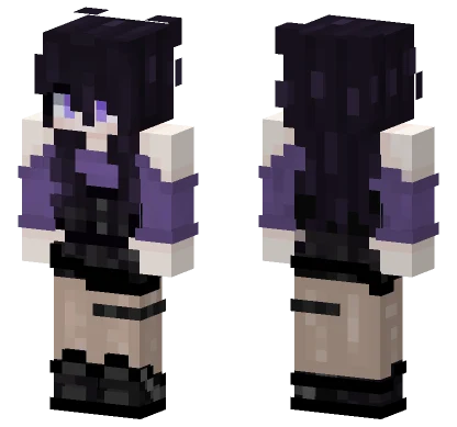 Purple Sporty Girl Minecraft skin