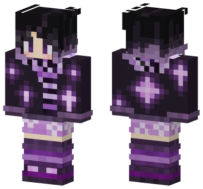 Purple Star Girl Minecraft skin