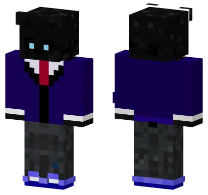 Purple Suit With Tie Minecraft skin