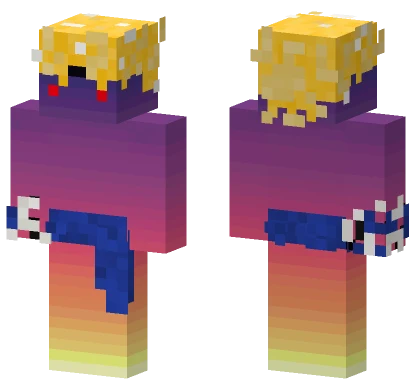Purple Sunset Gradient Minecraft skin
