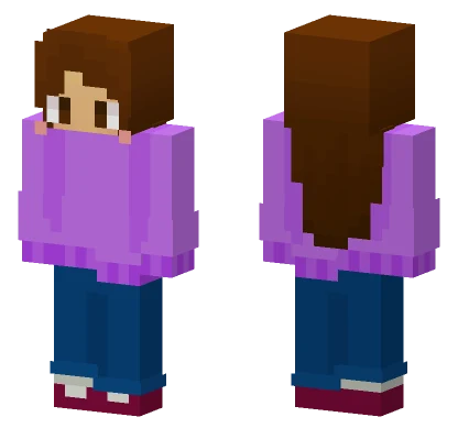 Purple Sweater Boy Minecraft skin