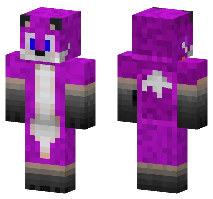 Purple Tails Fox Minecraft skin
