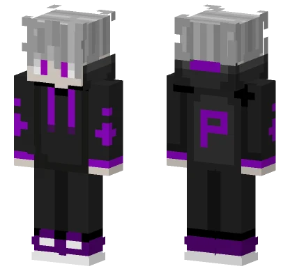 Pkzplay Grey Hoodie Minecraft skin