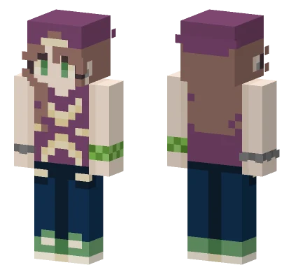 Purple Tunic Girl Minecraft skin