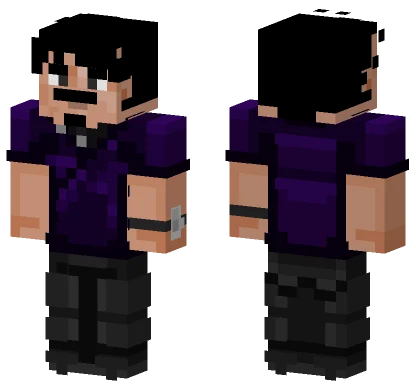 Purple Vest Outfit Minecraft skin
