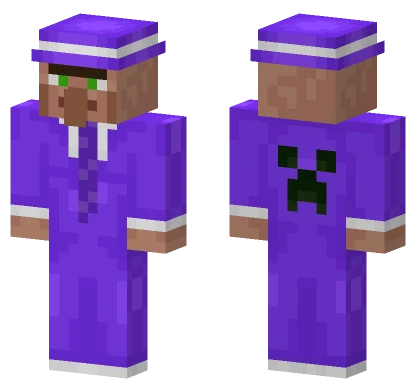 Purple Villager Suit Minecraft skin