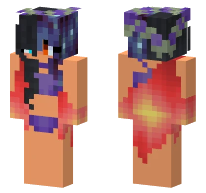 Purple Vine Girl Minecraft skin