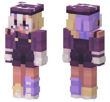 Purple Witch Bear Hug Minecraft skin