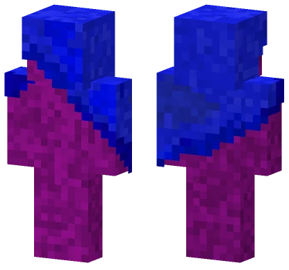 Purple With Blue Minecraft skin