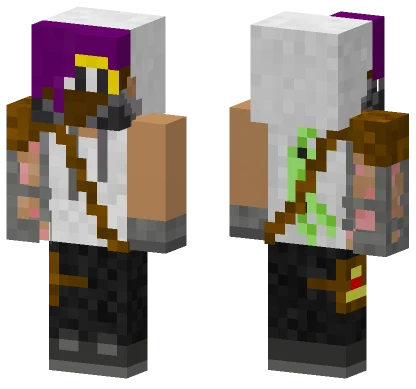 Purple Wizard With Staff Minecraft skin