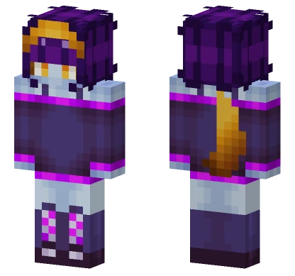 Purple Yellow Girl Minecraft skin