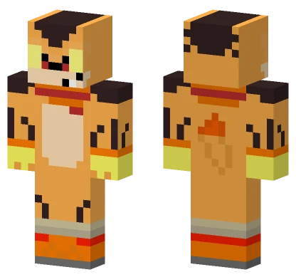 Pyro The Wolf OC Minecraft skin