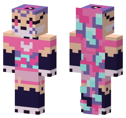 Queen Bee Neon Lights Minecraft skin