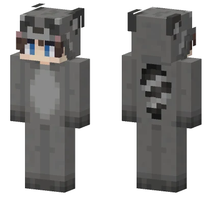 Raccoon Onesie Minecraft skin
